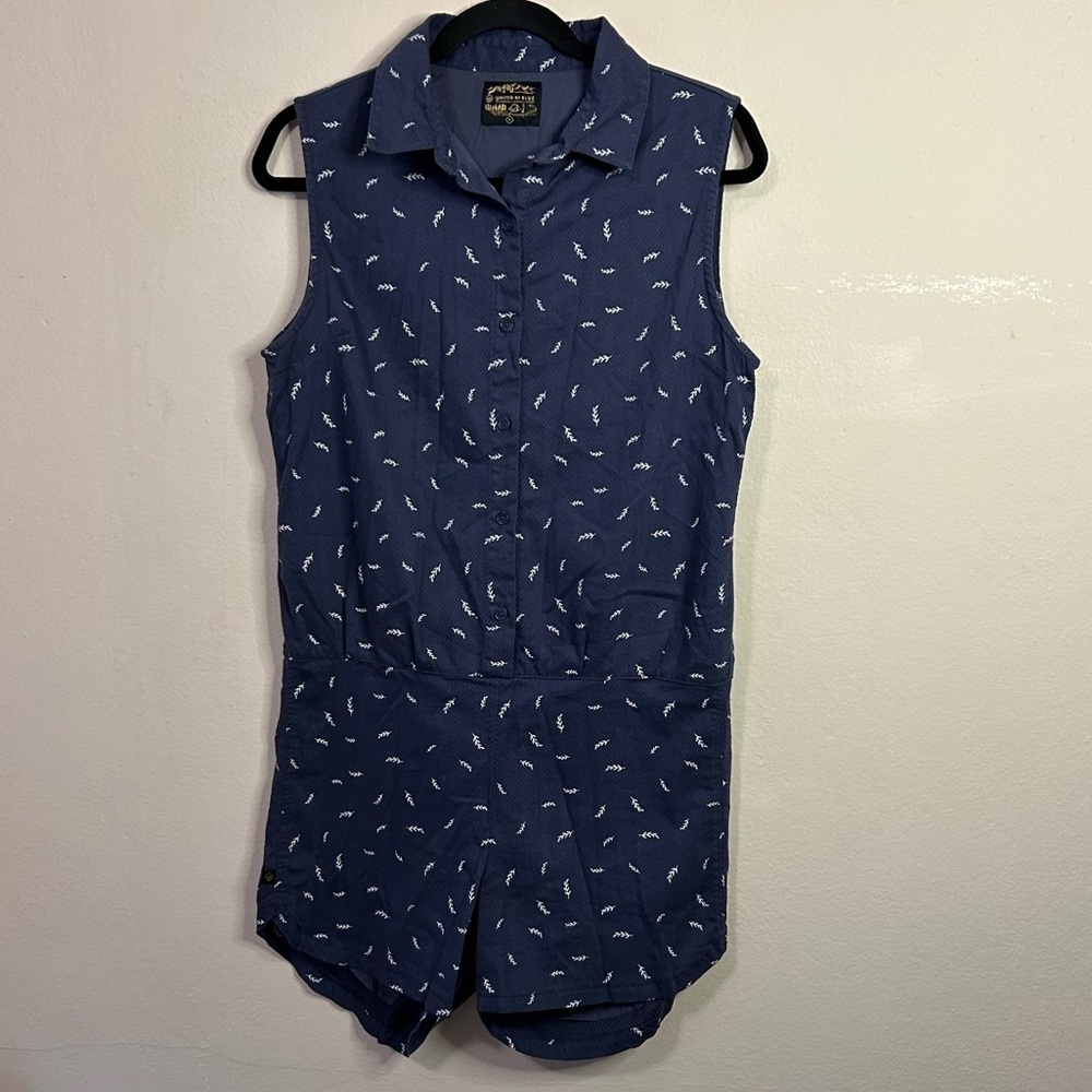 United by Blue Leaf Button Front Romper